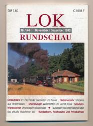 Lok Rundschau. Magazin für Eisenbahnfreunde Heft Nr. 144: November/Dezember 1992