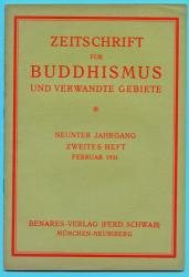 Zeitschrift für Buddhismus und verwandte Gebiete Heft 2/1931 (Februar 1931), 9. Jahrgang