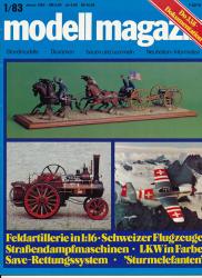 modell magazin. Standmodelle - Dioramen - bauen und sammeln - Neuheiten-Informationen. hier: Heft 1/1983