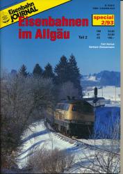 Eisenbahn Journal Special 2/93: Eisenbahnen im Allgäu / Teil 2