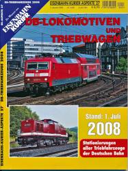 Eisenbahn-Kurier Aspekte Heft 27: DB-Lokomotiven und Triebwagen. Stand: 1. Juli 2008. Stationierung aller Triebfahrzeuge der Deutschen Bahn