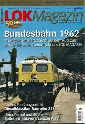 Lok Magazin Heft 1/2012: Bundesbahn 1962. Rheingold am Start, Dampf auf dem Rückzug