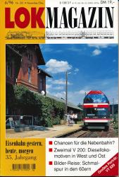 Lok Magazin Heft 6/96 (Nr. 201): Chancen für die Nebenbahn? u.a.