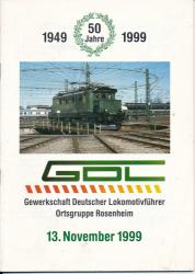 50 Jahre GdL - Ortsgruppe Rosenheim 1949-1999. Festprogramm