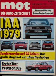 mot - Die Autozeitschrift. hier: Heft Nr. 19/1979. IAA 1979