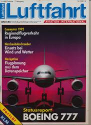 Luftfahrt. Aviation International. hier: Heft 2/1992: Statusreport Boeing 777