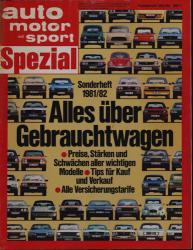 auto, motor und sport SPEZIAL. hier: Sonderheft 1981/82: Alles über Gebrauchtwagen