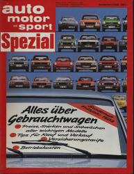 auto, motor und sport SPEZIAL. hier: Sonderheft 1/1982: Alles über Gebrauchtwagen