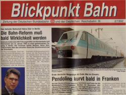 Blickpunkt Bahn. Zeitung der Deutschen Bundesbahn und der Deutschen Reichsbahn. hier: Ausgabe 2/1992