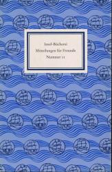 Insel-Bücherei. Mitteilungen für Freunde Nr. 11