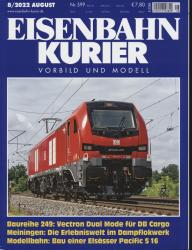 Eisenbahn-Kurier. Modell und Vorbild. hier: Heft Nr. 599 (8/2022 August)