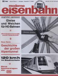 moderne eisenbahn. hier: Heft 19/1966 (2. Jahrgang): Gleiche und Weichen für H0-Bahnen. Geschichte der großen Alpentunnel. 120 km/h im Stadtverkehr. Neue Speisewagen der DB