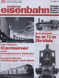 moderne eisenbahn. hier: Heft 35/1968 (6. Jahrgang): me-Report: Container und kombinierter Verkehr. Serie: Triebwagen seit 1945. Von der T3 zur Zillertalbahn