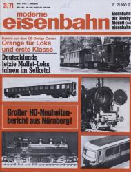 moderne eisenbahn. hier: Heft 3/1971 März (9. Jahrgang): Orange für Loks und erste Klasse: Bericht aus dem DB-Design-Center. Deutschlands letzte Mallet-Loks fahren im Selketal