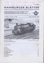 Hamburger Blätter für alle Freunde der Eisenbahn, 27. Jahrgang 1980: 8 Hefte (=kompl. Jahrgang)