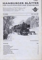 Hamburger Blätter für alle Freunde der Eisenbahn, 34. Jahrgang 1987: 8 Hefte (=kompl. Jahrgang)