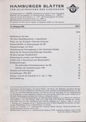 Hamburger Blätter für alle Freunde der Eisenbahn, 13. Jahrgang 1966: 9 Hefte (=kompl. Jahrgang)