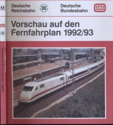 Vorschau auf den Fernfahrplan 1992/93, gültig vom 31. Mai 1992 bis 22. Mai 1993