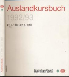 Auslandskursbuch 1992/93, gültig vom 27.09.1992 bis 22.05.1933