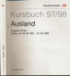 Kursbuch Ausland 1997/98 / Ausgabe Winter, gültig vom 28.09.1997 bis 23.05.1998