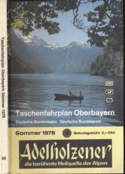 Taschenfahrplan Oberbayern Sommer 1978 (28. Mai bis 30. September 1978)