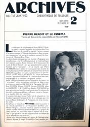 ARCHIVES - Institut Jean Vigo - Cinémathèque de Toulouse Nr. 2 Novembre/Decembre: Pierre Benoit et le Cinéma (Marcel Oms)