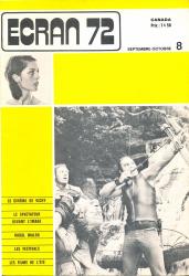 ECRAN no. 8 (Septembre-Octobre '72): Le cinéma de Vichy. Le spectateur devant l'image. Raoul Walsh. Les festivals. Les films de l'été