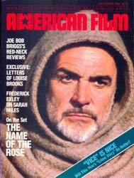 American Film. Magazine of the Film and Television Arts, September 1986: Cover story: On the set: The Name of the Rose
