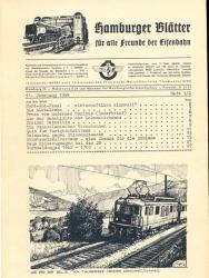 Hamburger Blätter für alle Freunde der Eisenbahn, 11. Jahrgang 1964: 10 Nrn. (in 6 Heften). (=kompl. Jahrgang)