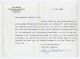 Maschinengeschriebener Brief DIN A5 mit eigenhändiger Unterschrift vom 9. Juli 1963 Maschinengeschriebener Brief DIN A5 mit eigenhändiger Unterschrift vom 9. Juli 1963