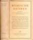 Römische Satiren (Ennius, Lucilius, Varro, Horaz, Persius, Juvenal, Seneca, Petronius)