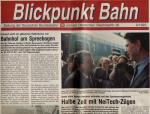 Blickpunkt Bahn. Zeitung der Deutschen Bundesbahn und der Deutschen Reichsbahn. hier: Ausgabe 4/1993