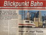 Blickpunkt Bahn. Zeitung der Deutschen Bundesbahn und der Deutschen Reichsbahn. hier: Ausgabe 9/1993