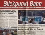 Blickpunkt Bahn. Zeitung der Deutschen Bundesbahn und der Deutschen Reichsbahn. hier: Ausgabe 8/1992