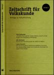 Zeitschrift für Volkskunde. Halbjahresschrift. hier: Teilband 1 (von 2) des Jahres 2018. 114. Jahrgang