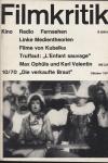 Filmkritik Nr. 10/70 (Oktober 1970): Linke Medientheorien / Filme von Kubelka / Truffaut: 'L'Enfant sauvage' ( Max Ophüls und Karl Valentin / 'Die verkaufte Braut'