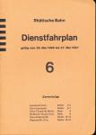 Dienstfahrplan Nr. 6  Rhätische Bahn Zementzüge , gültig vom 30. Mai 1965 bis 27. Mai 1967